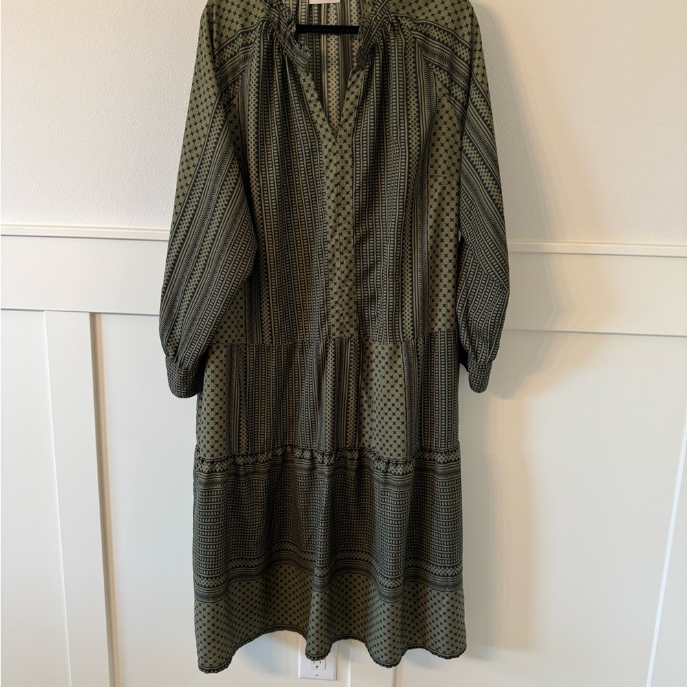 ASOS Patterned Green Dress